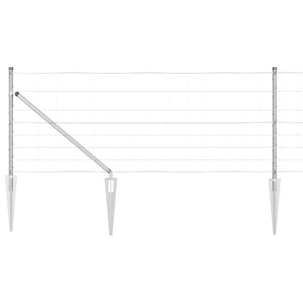 vidaXL Aiapost Galvaniseeritud 25 x 0,8 m Teras