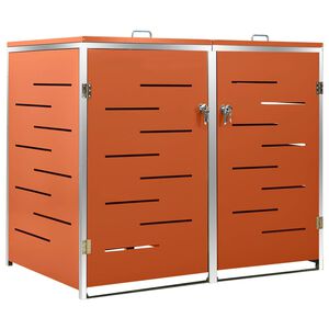 vidaXL kahe pr&uuml;gikasti kuur 138x77,5x115 cm, roostevaba teras