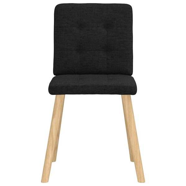 vidaXL söögitoolid 2 tk, must, kangas