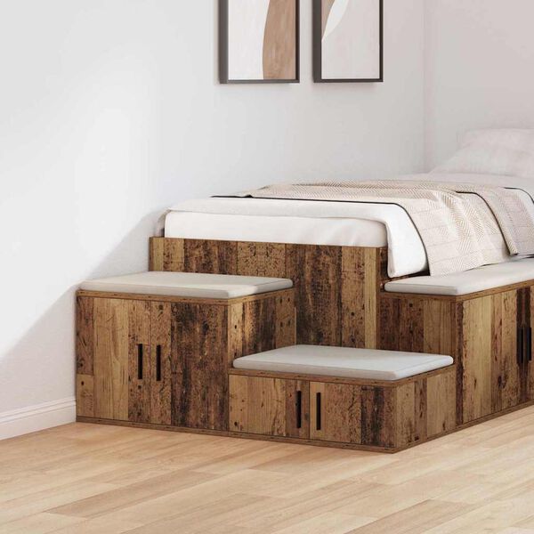 vidaXL Hoiukapp 2 pcs Vana puit 118 x 41 x 40 cm Tehispuit