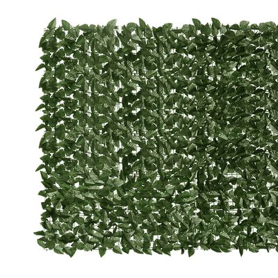 vidaXL rõdusirm, tumerohelised lehed, 400 x 150 cm