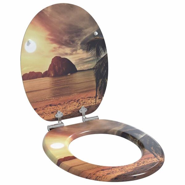 vidaXL Tualettsari 2 pcs Oranž 44 x 38 cm MDF plaat