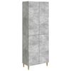vidaXL Kapi Komplekt 2 pcs Betoonhall Tehispuit
