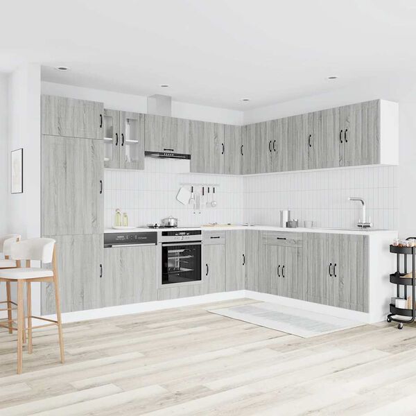 vidaXL 14 -osaline k&ouml;&ouml;gikapi komplekt Lucca, tehispuit