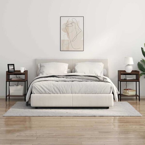 vidaXL &Ouml;&ouml;lambi kapp 2 pcs Pruun tamme 40 x 40 x 61 cm Tehispuit