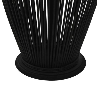 vidaXL rippuv küünlalatern, bambus, must, 95 cm