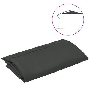 vidaXL asenduskangas aia p&auml;ikesevarjule, antratsiithall, 300 cm