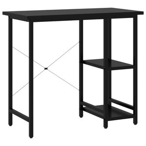 vidaXL arvutilaud, must, 80 x 40 x 72 cm, MDF ja metall