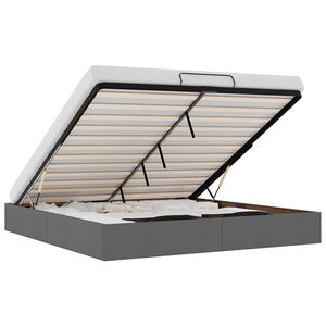 vidaXL Ottomani voodiraam ilma madratsita, tumehall, 160x200cm, kangas