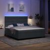 vidaXL LED Box Spring Voodi madratsiga Tumehall 180 x 200 cm kangas