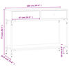 vidaXL konsoollaud, must, 100 x 34,5 x 75 cm, tehispuit