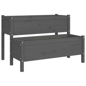 vidaXL taimekast, hall, 110x84x75 cm, toekas m&auml;nnipuit