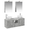 vidaXL Vannitoa kapikomplekt 5 pcs Betoonhall 50 x 14,5 x 70 cm