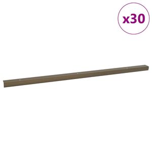 vidaXL Trepiastme servaprofiilid 30 pcs Pruun 67 x 3.5 x 3 cm