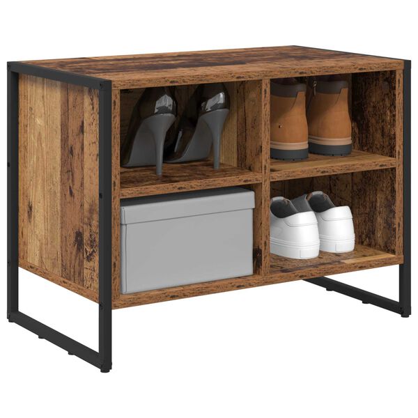 vidaXL Kinga kapp ladustamisega Vana puit 60 x 35 x 44 cm Tehispuit