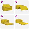 vidaXL kaks-&uuml;hes p&otilde;randa diivanvoodi, kollane, 122x204x55 cm, samet