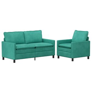 vidaXL Diivanikomplekt 2 pcs T&uuml;rkiis Samet