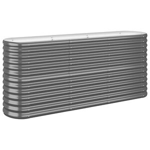 vidaXL aia taimelava, galvaniseeritud teras, 152x40x68 cm, antratsiit