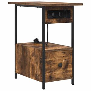 vidaXL &Ouml;&ouml;lambi kapp Suitsetatud tamm 60 x 30 x 61 cm Tehispuit