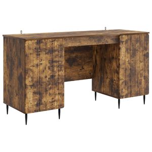 vidaXL Laud riiuliga Suitsutatud tamm 142,5 x 50 x 75 cm Tehispuit