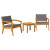 vidaXL Bistrokomplekt padjaga 3 pcs Pruun Pol&uuml;ester