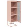 vidaXL Highboard Pink 36x39x123 cm K&uuml;lmvaltsitud teras