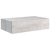 vidaXL sahtlitega seinariiulid, 2tk, betoonhall, 40 x 23,5 x 10cm MDF