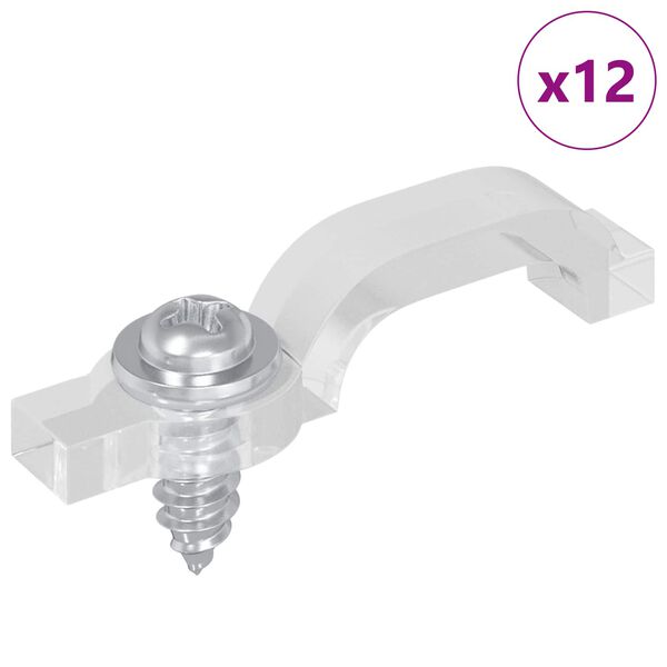 vidaXL LED riba klambrid 12 pcs L&auml;bipaistev 23,8 x 7,3 x 4,3 mm