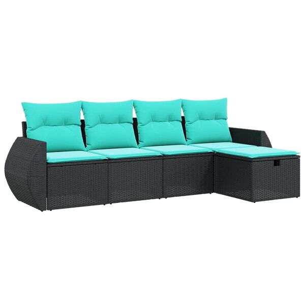 vidaXL 6-osaline aiamööblikomplekt patjadega, pruun, polürotang