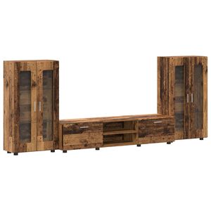 vidaXL Telerikapi komplekt sahtliga FLORIN 3 pcs Vana puit Tehispuit