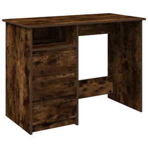vidaXL kirjutuslaud, suitsutatud tamm, 102 x 50 x 75 cm, tehispuit