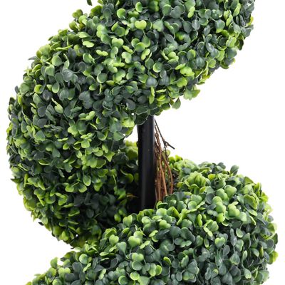 vidaXL kunsttaim pukspuu spiraal lillepotiga, roheline, 89 cm