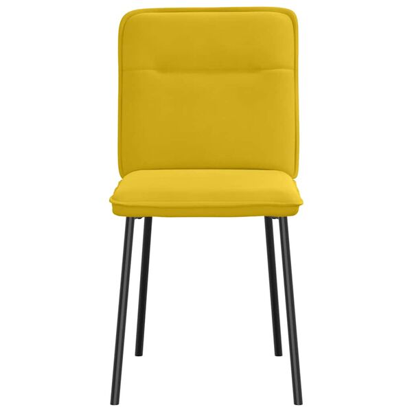 vidaXL s&ouml;&ouml;gitoolid 6 tk, kollane, samet