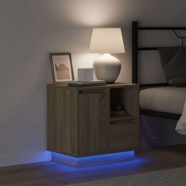 vidaXL &Ouml;&ouml;lambi kapp sahtliga Sonoma tamm 50 x 34,5 x 50 cm Tehispuit