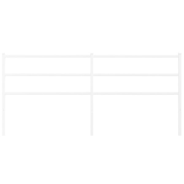 vidaXL metallist voodipeats, valge, 193 cm