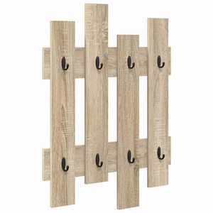vidaXL Seinale kinnitatav riidepuu Sonoma tamm 60 x 3 x 82 cm