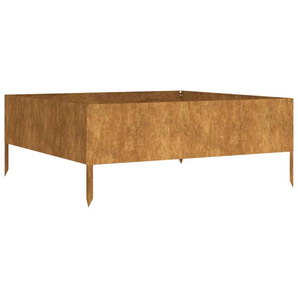 vidaXL taimekast, 100 x 100 x 41 cm, Corten-teras