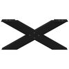 vidaXL kohvilaua jalad, X-kujulised, 2 tk, mustad, 70 x (30&ndash;31) cm, terasest