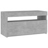 vidaXL telerialus LED-tuledega, betoonhall, 75x35x40 cm