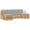 vidaXL Diivanikomplektid 6 pcs Valge ja helehall 245 x 122,5 x 73 cm