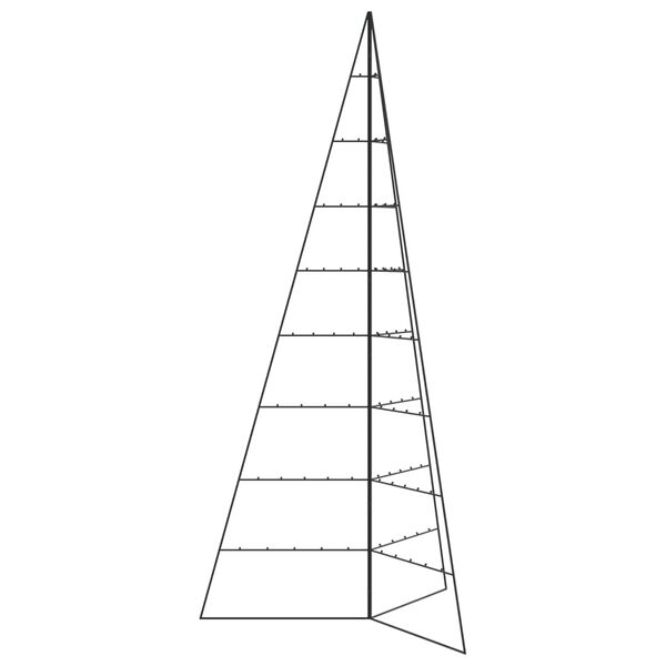 vidaXL metallist kunstkuusk kaunistuseks, must, 210 cm