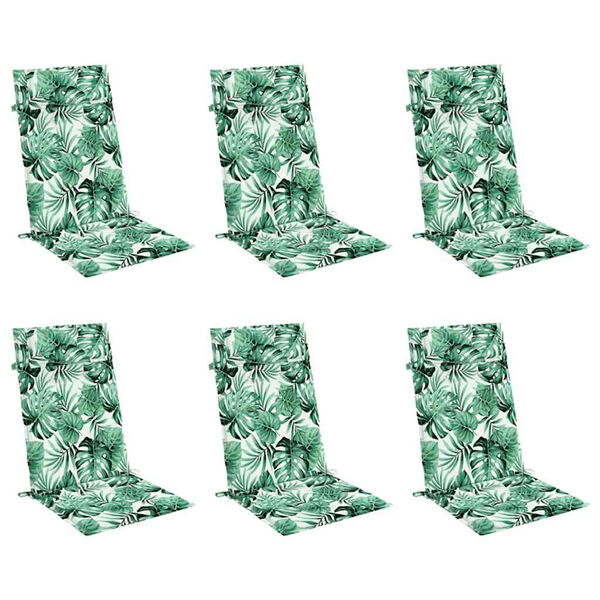 vidaXL k&otilde;rge seljatoega toolipadjad 6 tk, lehemuster, oxford kangas