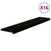 vidaXL trepiastmed 16 tk, pruunmust, 120x25x2 cm, tammepuit