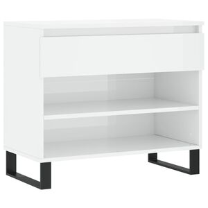 vidaXL jalatsikapp, k&otilde;rgl&auml;ikega valge, 70 x 36 x 60 cm, tehispuit