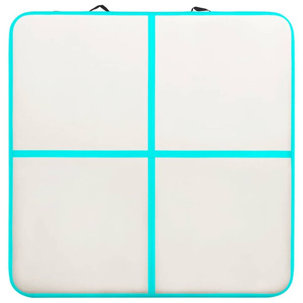 vidaXL t&auml;ispumbatav v&otilde;imlemismatt pumbaga 200x200x10 cm PVC roheline