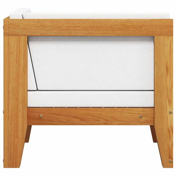 vidaXL sektsiooniline nurgadiivan, kreemjasvalged padjad, akaatsiapuit