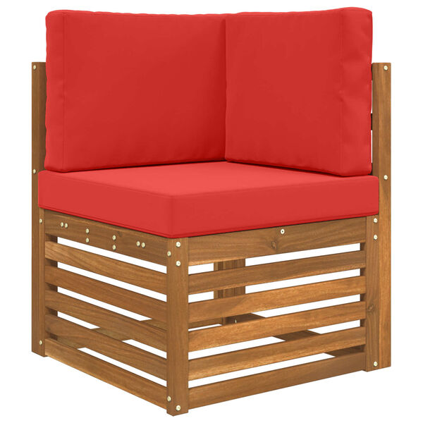 vidaXL V&auml;lim&ouml;&ouml;blitugi patja 3 pcs Punane Pol&uuml;ester