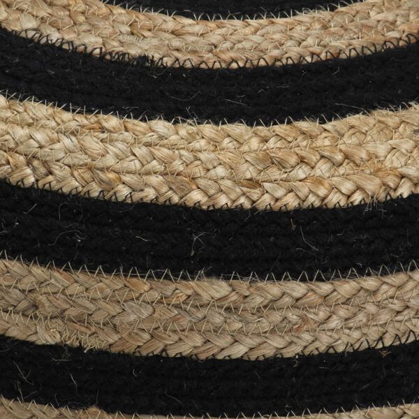 vidaXL k&auml;sitsi kootud tumba, must, 40 x 45 cm, džuut