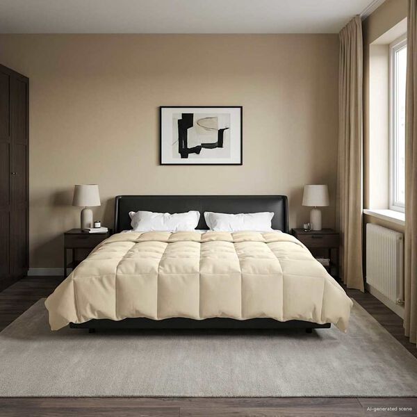 vidaXL T&auml;ispika aasta tekk Rapistatud cream 220 x 260 cm Mikrokiud