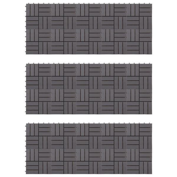 vidaXL terrassiplaadid 30 tk, kulunud hall, 30 x 30 cm, akaatsiapuit